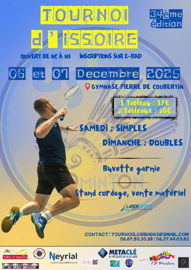 34ème tournoi de l&#039;USI Badminton